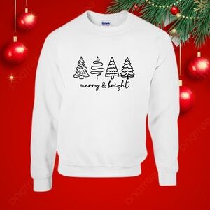 Merry & Bright White Holiday Sweater